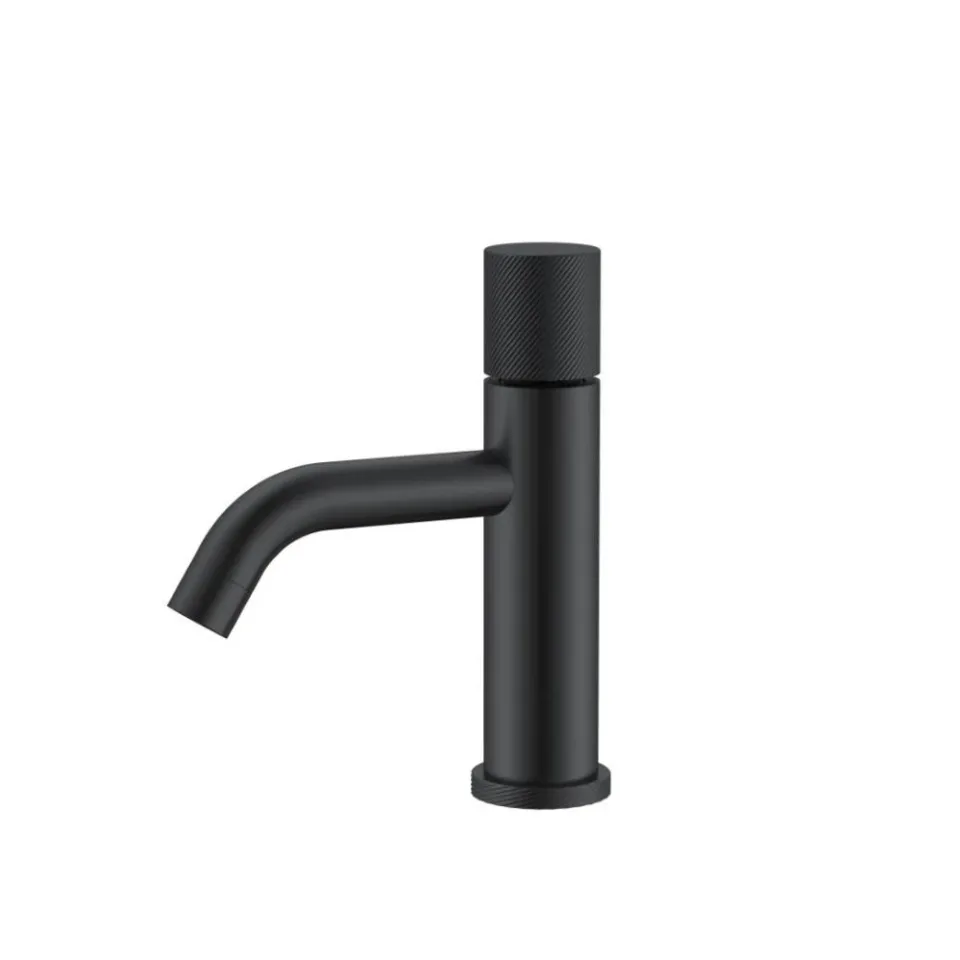 Смеситель Boheme Stick 121-BB.4 для раковины черный матовый ручка Spirale