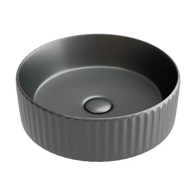 Раковина из сантехнического фарфора Ceramica Nova Элемент (Element) 36 см CN6057MDH накладная цвет темный антрацит матовый