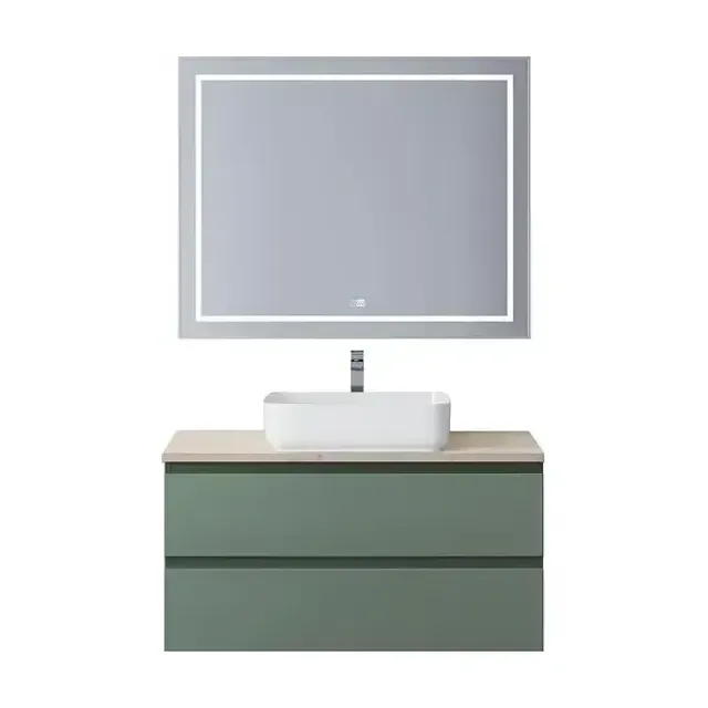 Комплект мебели BelBagno Крафт (Kraft) 100 еловый матовый со столешницей кремовый матовый мрамор
