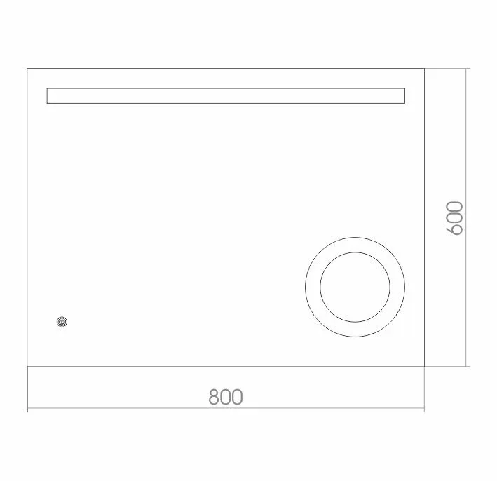 Зеркало Aquanika Cosmo 80*60 AQC6080RU27 c увеличительным зеркалом, подсветкой и сенсорным выключателем