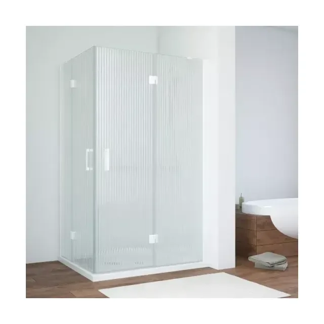Душевой уголок AFA-F NOVO 110*90 01 Moru R, профиль белый, стекло Moru