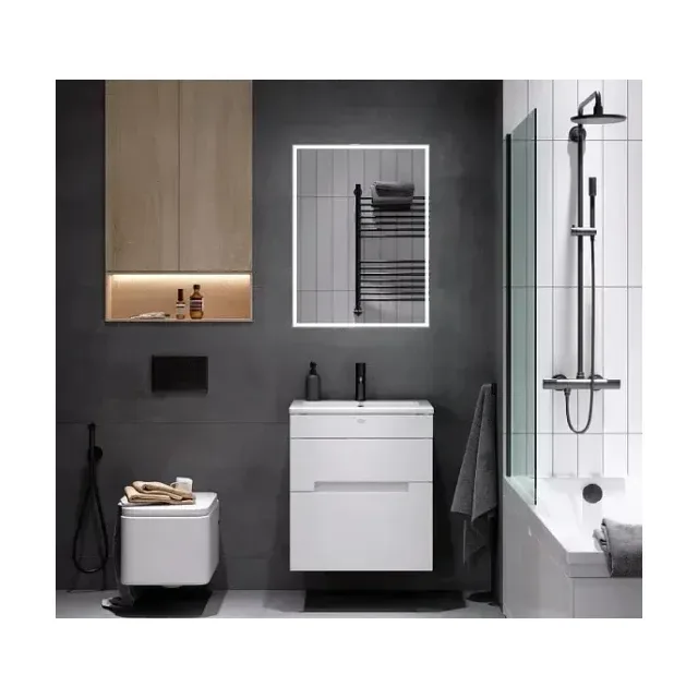 Комплект мебели Alavann Rita 60 белый глянец (раковина Quadro 60)