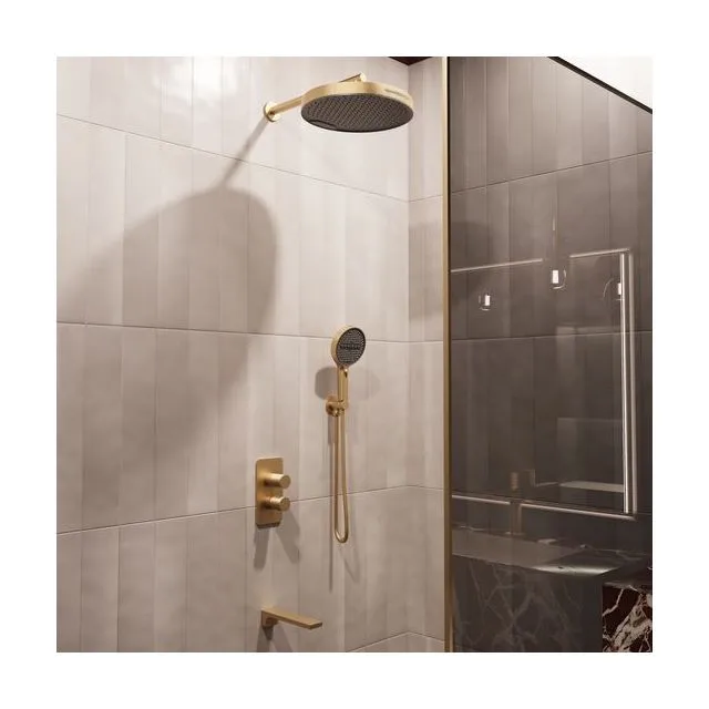 Душевая система Vincea Домус (Domus) VSFW-5DM1BG встраиваемая в стену цвет брашированное золото