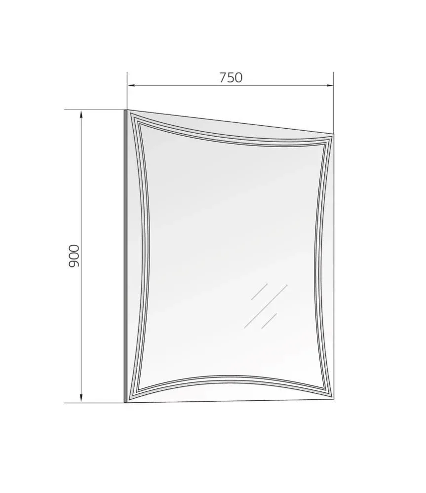 Зеркало MarkaOne Brio 75 Light