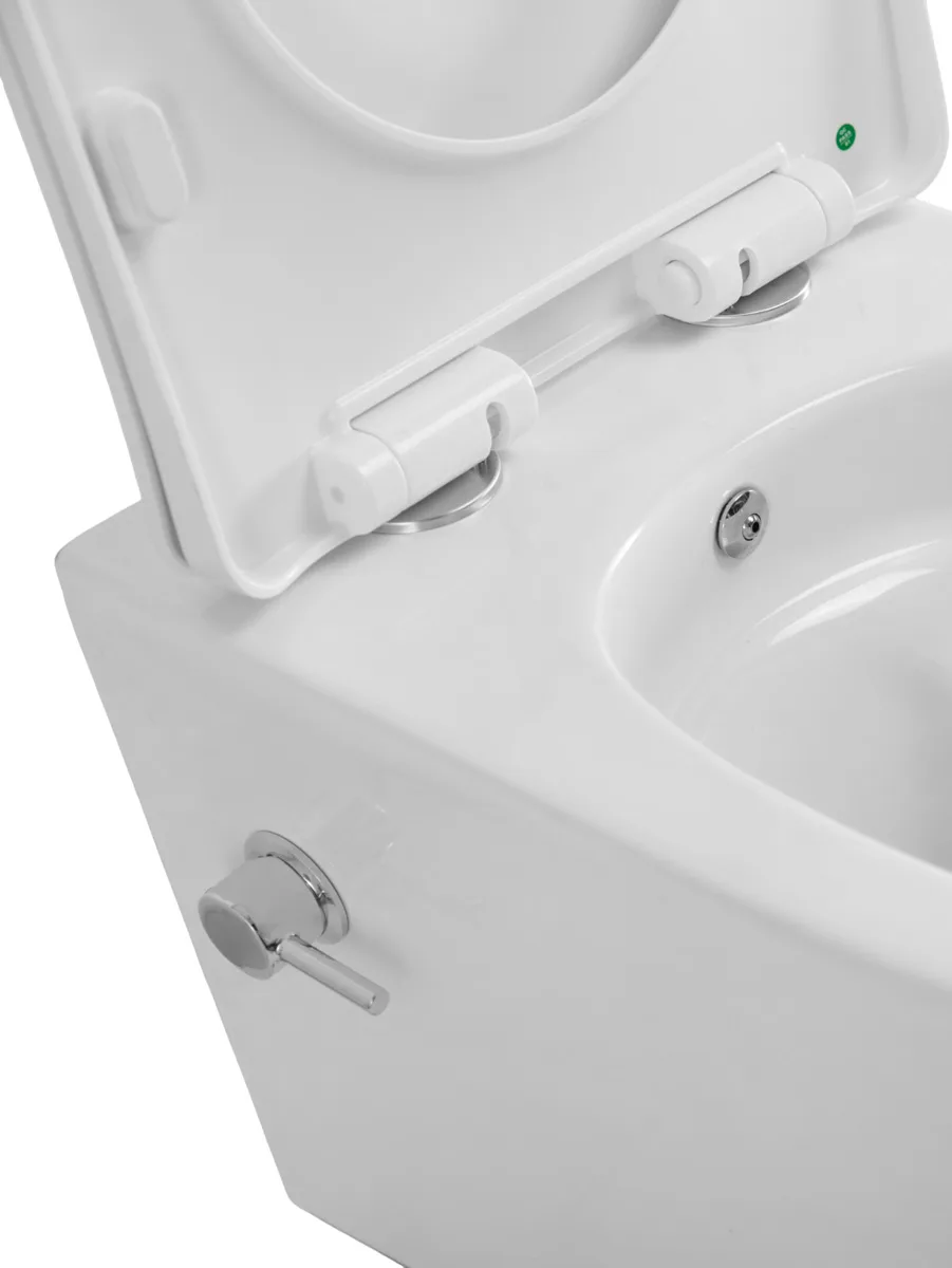 Унитаз подвесной с сиденьем, функцией биде и смесителем BelBagno MARINO BB7026CH-TOR-BS/SC