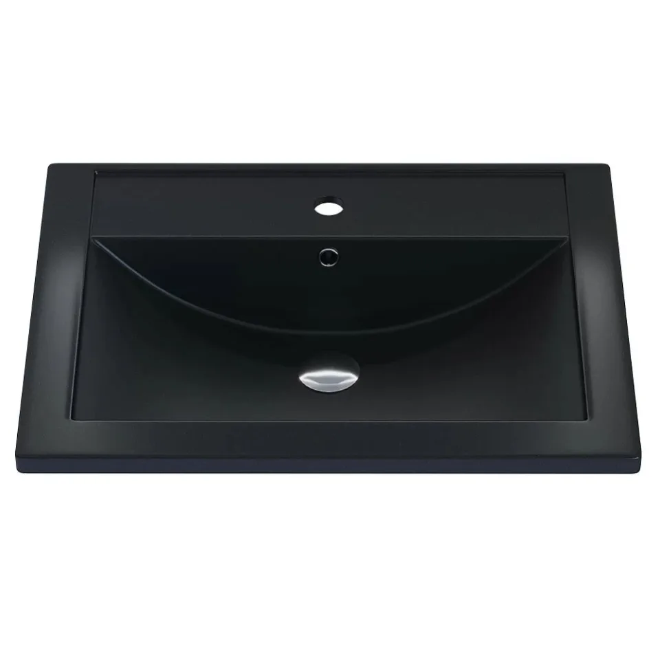 Встраиваемая раковина Uperwood Foster Quartz 61*40,5 черная матовая, космос