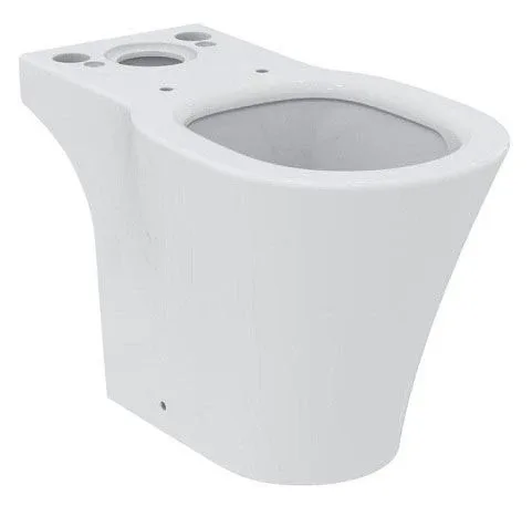 Унитаз-компакт Ideal Standard Connect Air Aquablade 36,5*66,5 безободковый с крышкой-сиденьем микролифт Slim горизонтальный выпуск