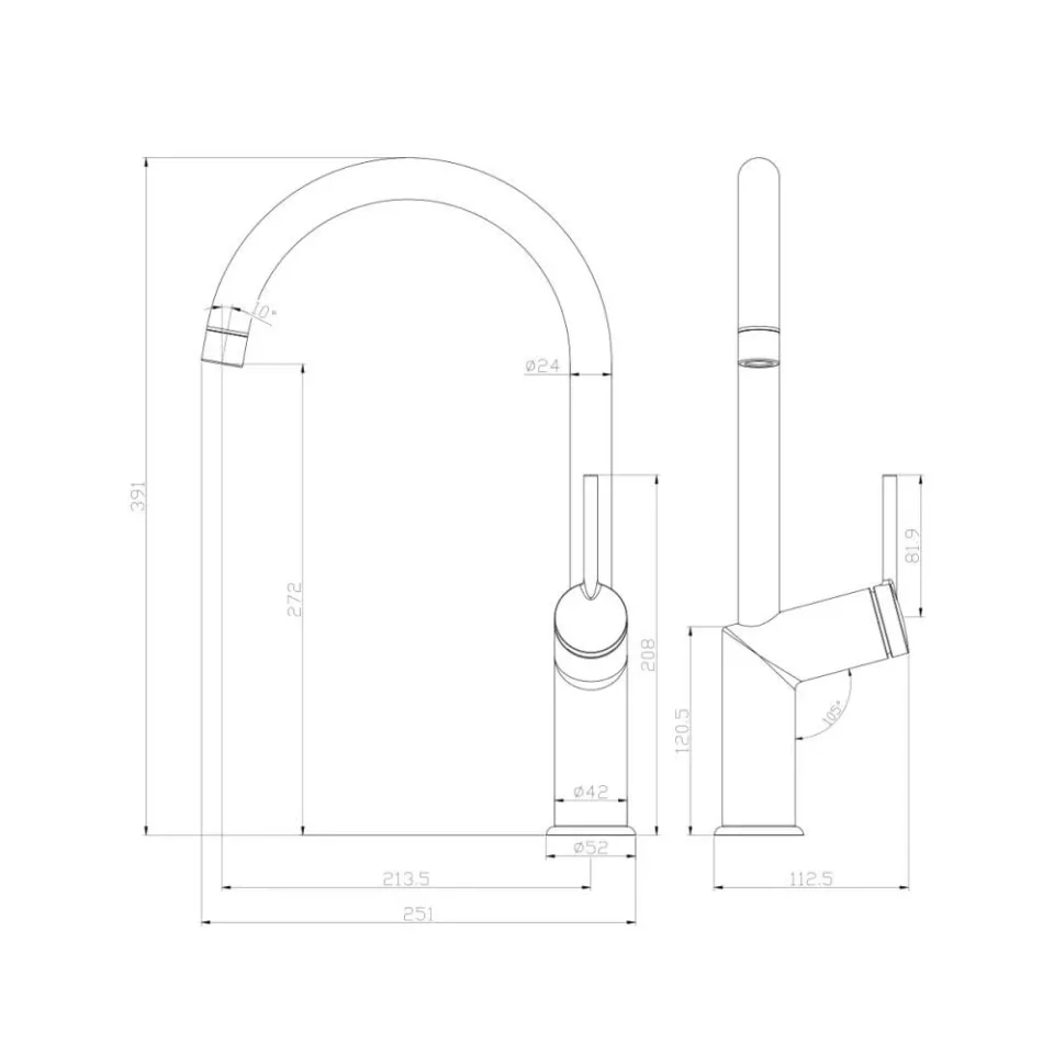 Смеситель Lemark Minima LM3805C для кухни хром