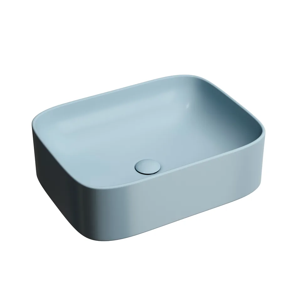 Раковина из сантехнического фарфора Ceramica Nova Элемент (Element) 51 см CN6052ML накладная цвет голубой матовый