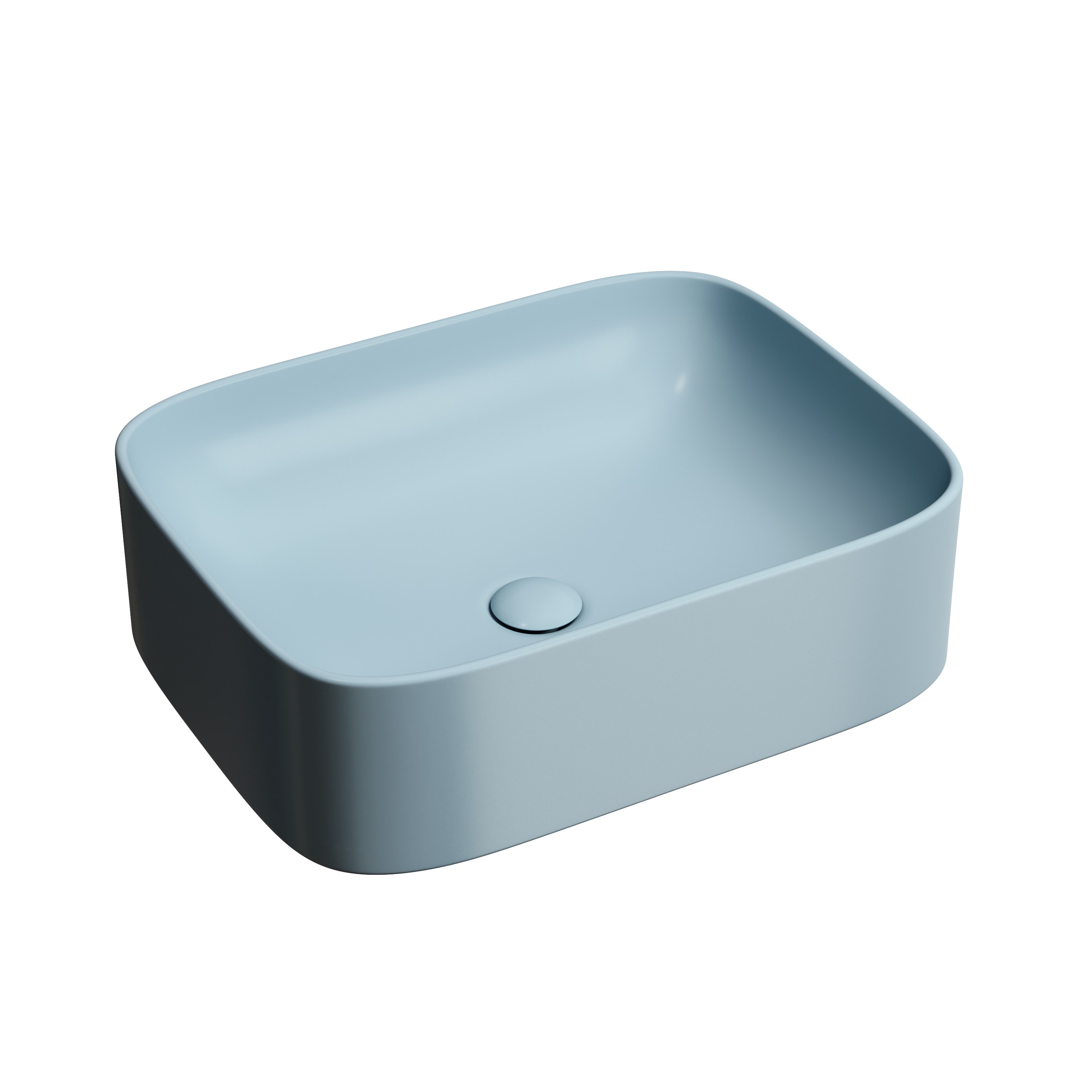 Раковина из сантехнического фарфора Ceramica Nova Элемент (Element) 51 см CN6052ML накладная цвет голубой матовый