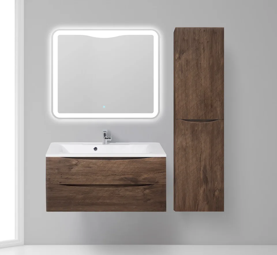 Шкаф подвесной BelBagno FLY-MARINO-1500-2A-SC-RW-P-R Rovere Moro, правый