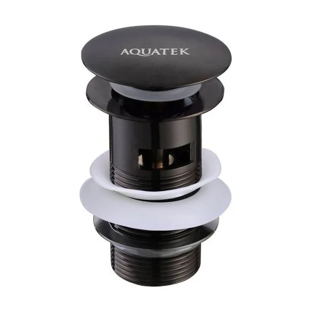 Сливной набор для раковины AQUATEK, матовый черный AQ6001MB