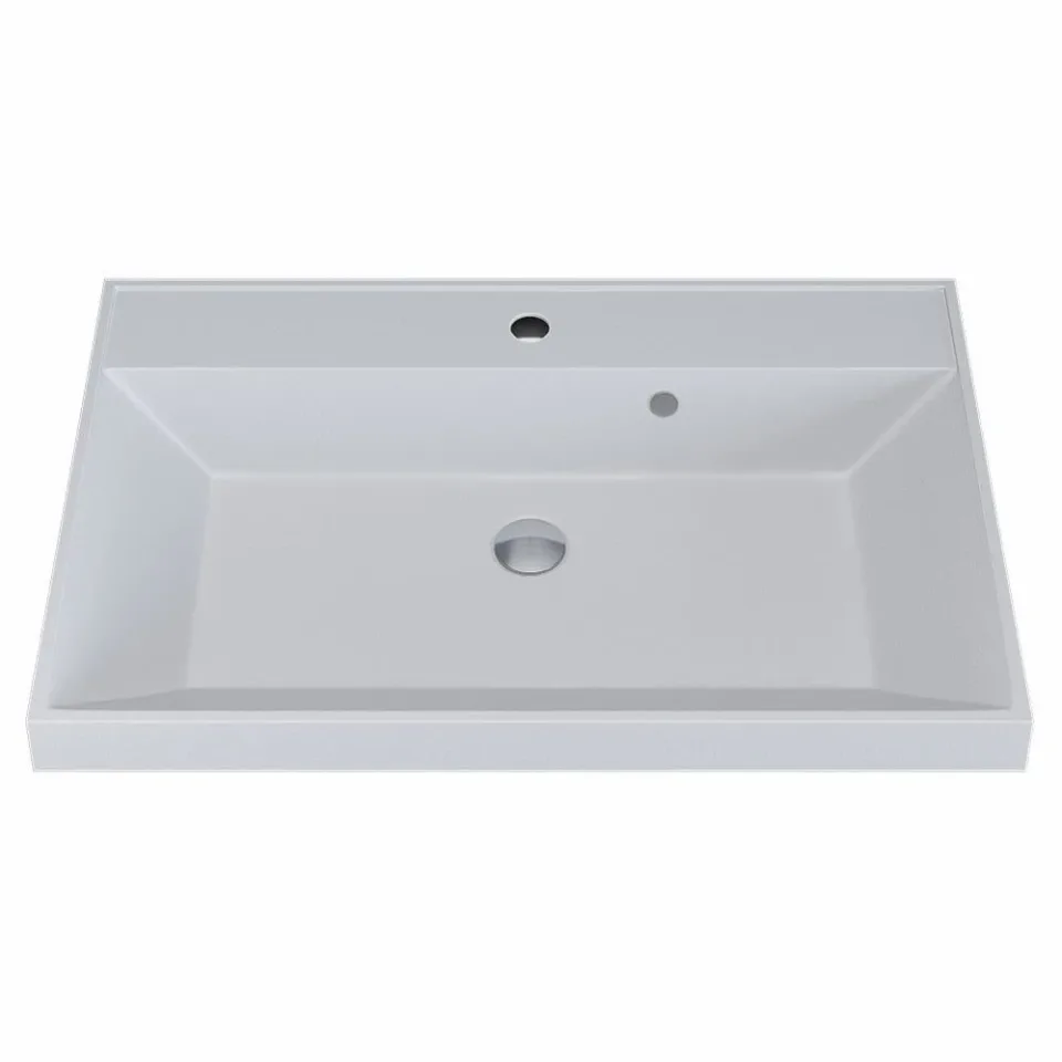 Встраиваемая раковина Uperwood Classic Quartz 70*45 белая матовая, жасмин