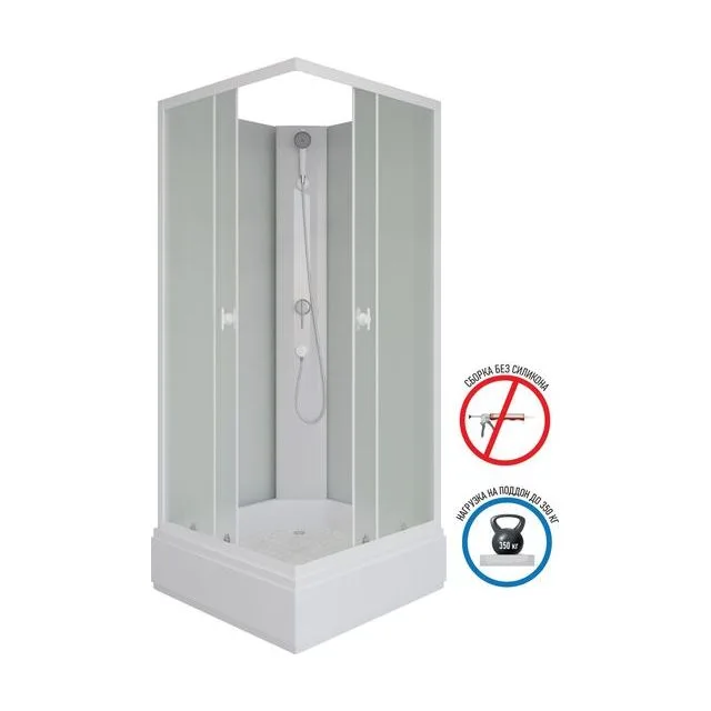 Душевая кабина Niagara Promo P80/26Q/MT/BK (80х80х200)