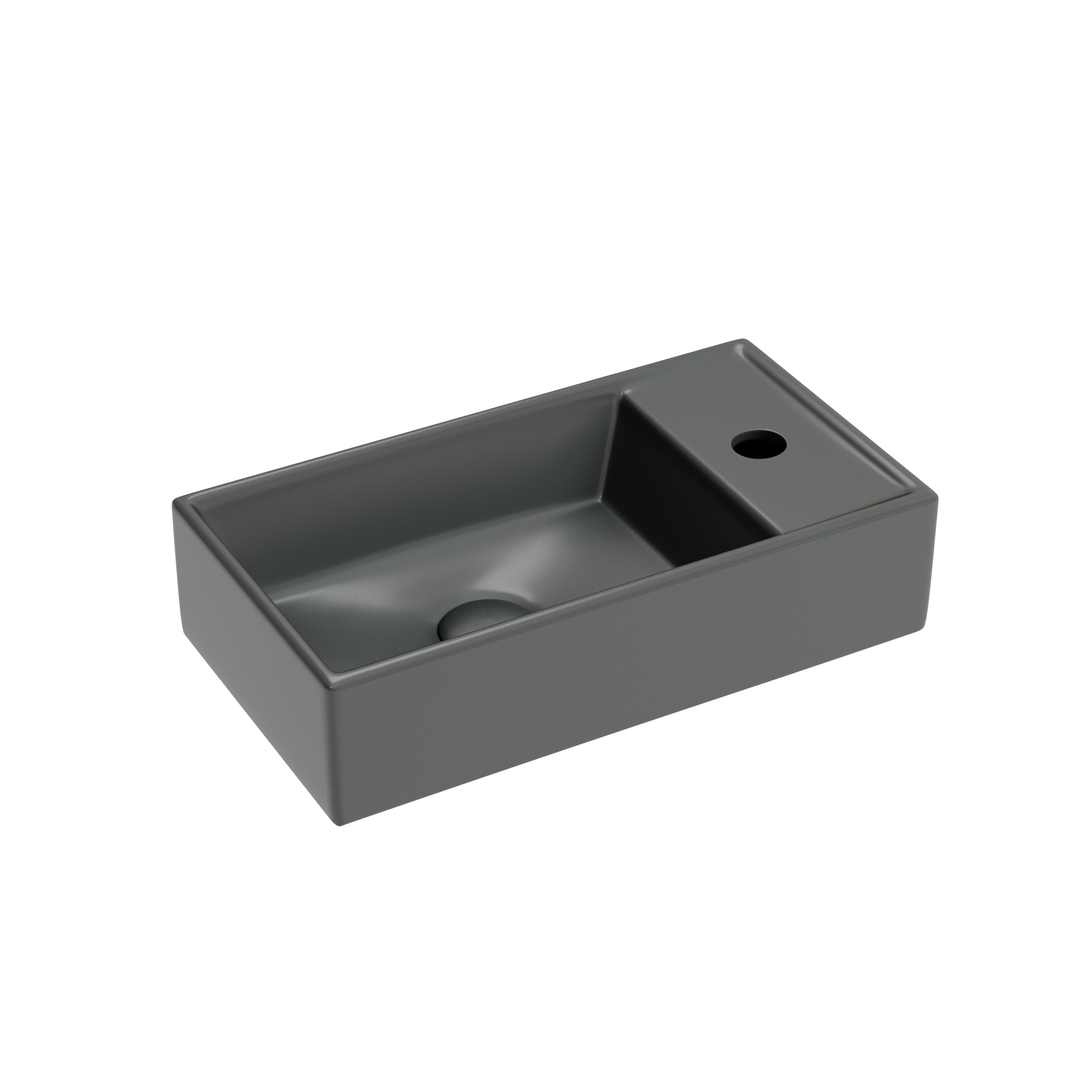 Раковина из сантехнического фарфора Ceramica Nova Элемент (Element) 42 см CN6051LMDH подвесная цвет темный антрацит матовый