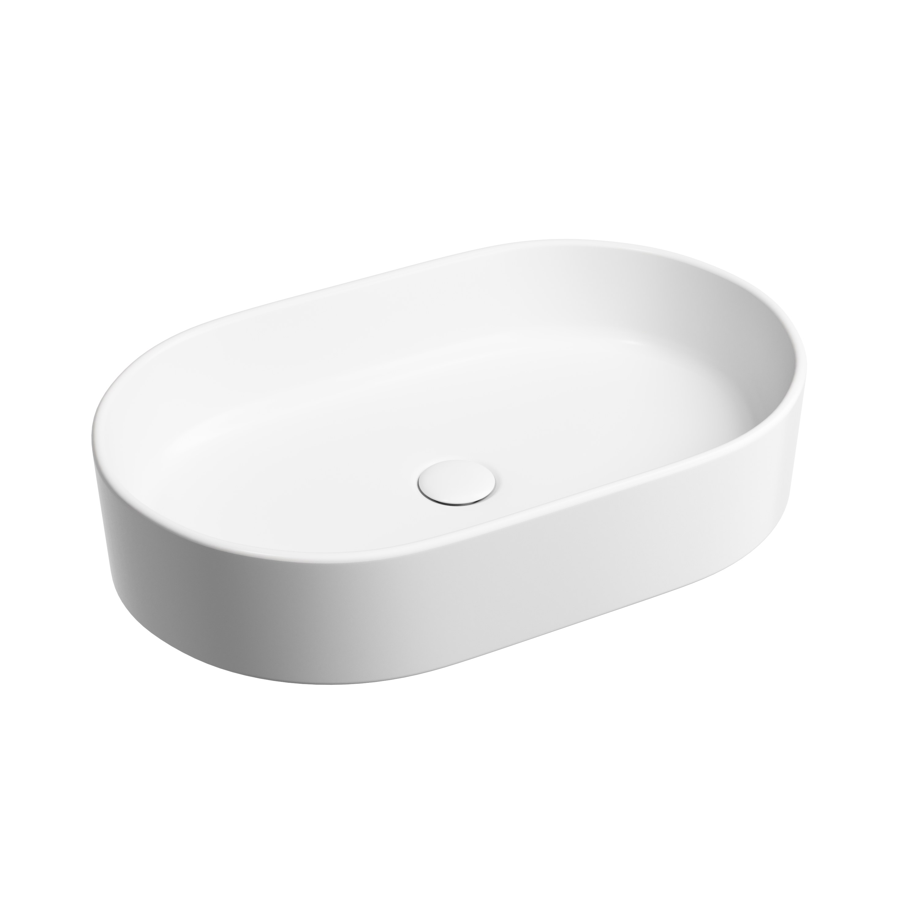 Раковина из сантехнического фарфора Ceramica Nova Элемент (Element) 61 см CN6048MW накладная цвет белый матовый
