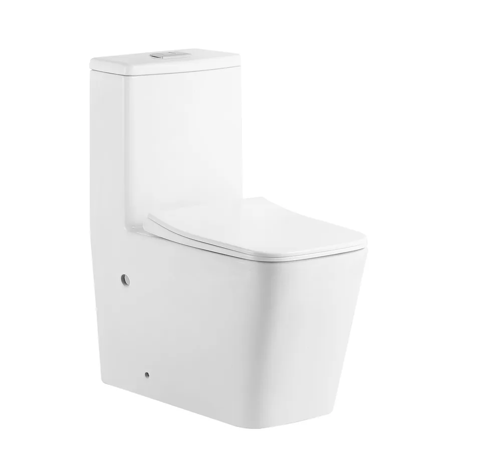 Унитаз напольный Grossman Classic GR-4486SQ-K44 (640х360х800) безободковый,белый,моноблок с тонкой крышкой,микролифт,смыв торнадо,1 мест