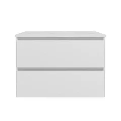 Тумба с раковиной Vincea Люка Софт-Тач (Luka Soft-Touch) 60 белая матовая (раковина гелькоут белая)