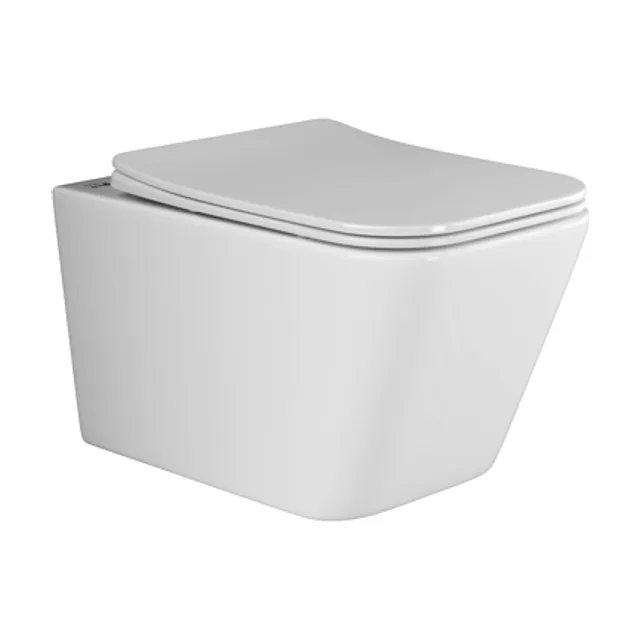 Унитаз подвесной Ceramica Nova Метрика (Metric) CN3007 белый с сиденьем микролифт смыв воронка-водоворот