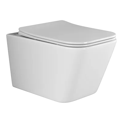 Унитаз подвесной Ceramica Nova Метрика (Metric) CN3007 белый с сиденьем микролифт смыв воронка-водоворот