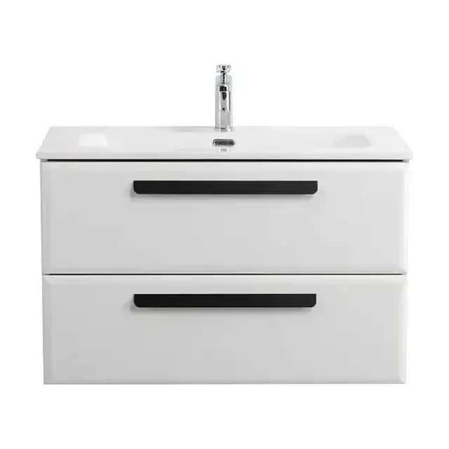 Комплект мебели Cezares Эко-Кер (Eco-Cer) 80 белый глянцевый (раковина CZR-8073-80)