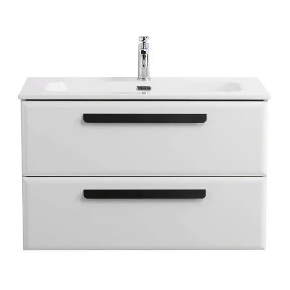 Комплект мебели Cezares Эко-Кер (Eco-Cer) 80 белый глянцевый (раковина CZR-8073-80)