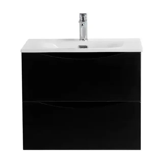 Тумба с раковиной BelBagno Marino-Cer-N 60 черный глянец