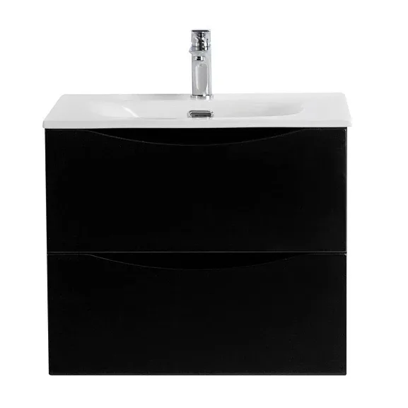 Тумба с раковиной BelBagno Marino-Cer-N 60 черный глянец