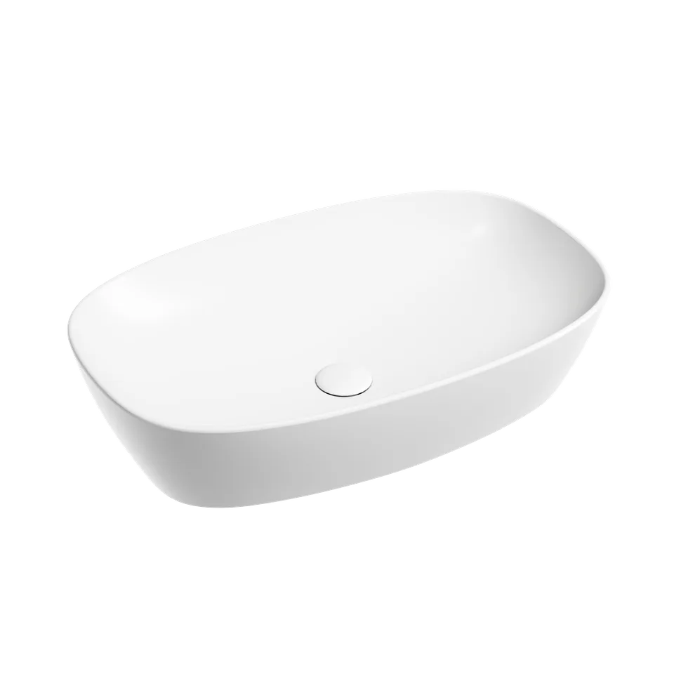 Раковина из сантехнического фарфора Ceramica Nova Элемент (Element) 60 см CN6049MW накладная цвет белый матовый