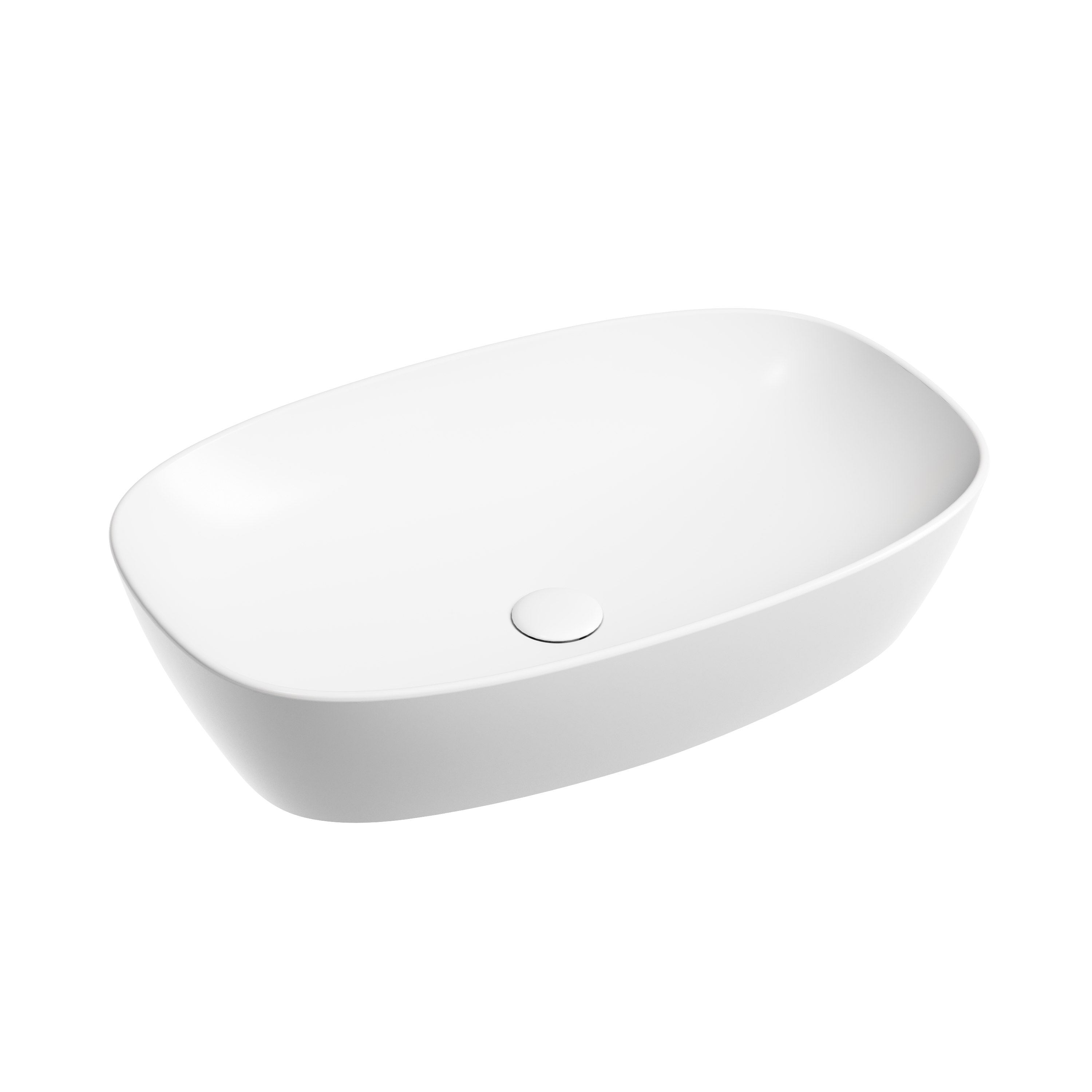 Раковина из сантехнического фарфора Ceramica Nova Элемент (Element) 60 см CN6049MW накладная цвет белый матовый