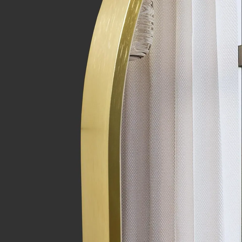 Зеркало Comforty Оникс 50x100 светодиодная подсветка, контактный сенсор, антизапотевание, золотой матовый