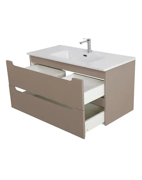 Тумба с раковиной BelBagno Этна (Etna) 100 бежевая матовая (раковина BB1000ETL)