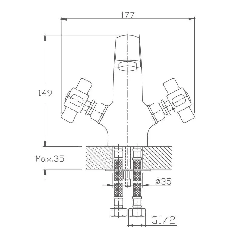 Смеситель Haiba HB1018 для раковины хром