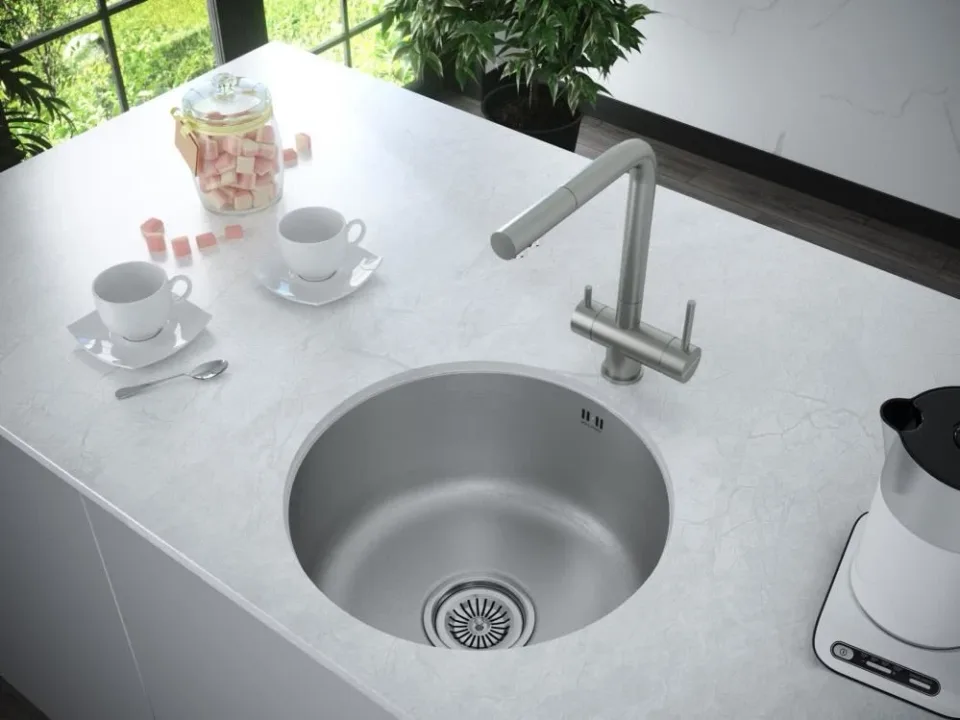 Смеситель Paulmark Skalen Sk213020-SS для кухни с функцией подключения фильтра сталь