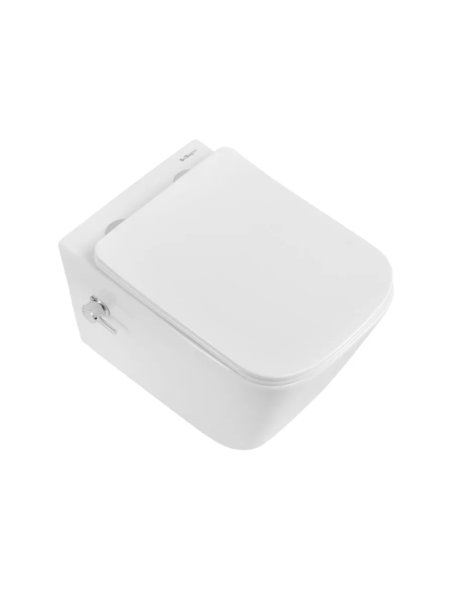 Унитаз подвесной с сиденьем, функцией биде и смесителем BelBagno KRAFT BB7106CH-TOR-BS/SC