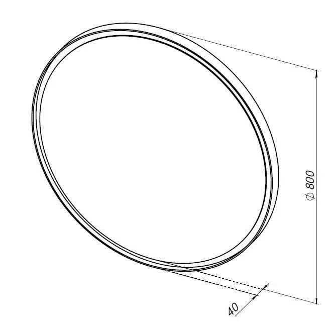 Зеркало Allen Brau Infinity 1.21017.WT 80 с Led-подсветкой и инфракрасным выключателем белое матовое