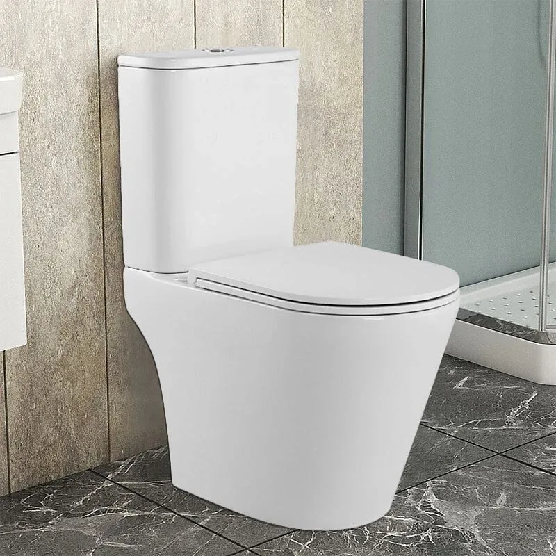 Унитаз-компакт Azario Berton 38.5х61.5х80.5 безободковый, Торнадо, с быстросъемным сиденьем микролифт