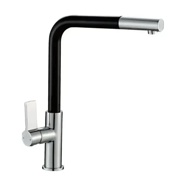 Смеситель Haiba HB70501-7 для кухни хром/черный матовый
