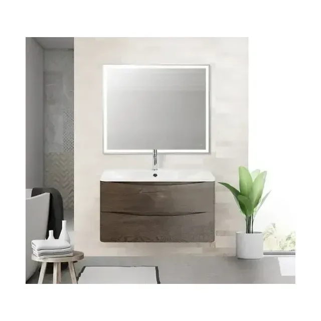 Тумба с раковиной BelBagno Аква (Acqua) 100 серый натуральный дуб