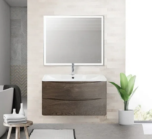 Тумба с раковиной BelBagno Аква (Acqua) 100 серый натуральный дуб