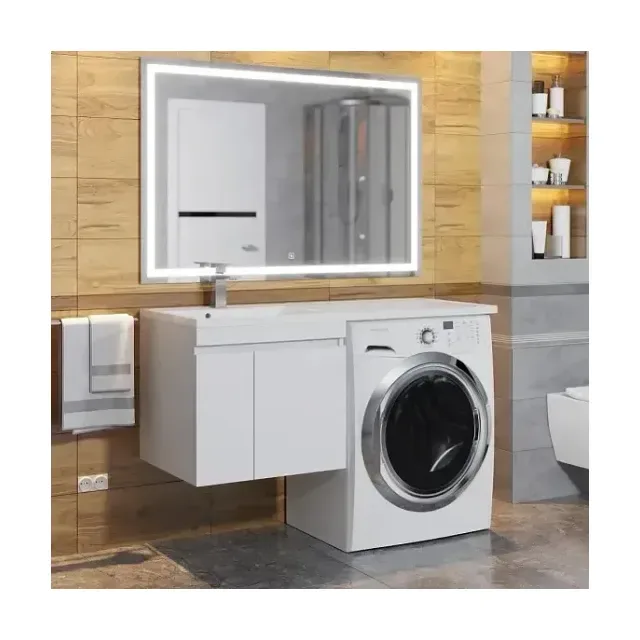 Комплект мебели Uperwood Magenta 120 под стиральную машину подвесной, белый, с дверцами L