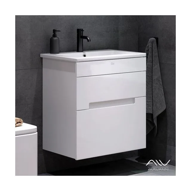 Тумба с раковиной Alavann Rita 60 СТЯ-6001-0600-01 белая подвесная