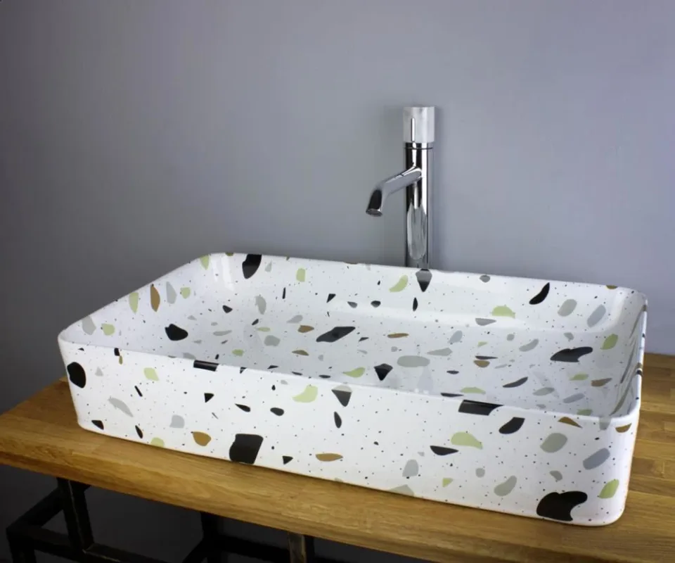Накладная раковина Bronze DE Luxe Terrazzo 1061TR 60,5*35