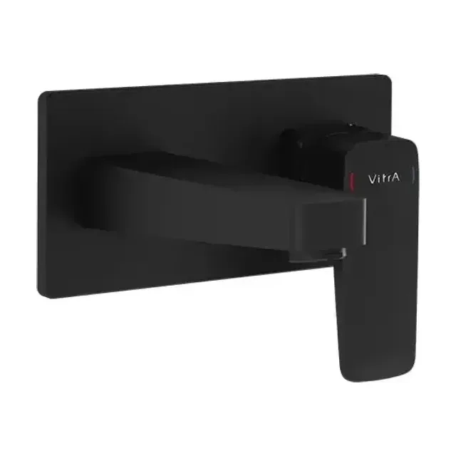 Смеситель Vitra Root Square для раковины черный матовый
