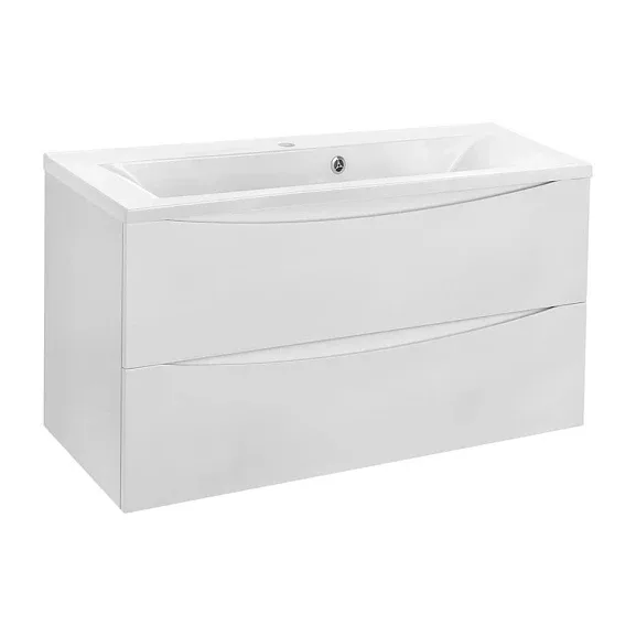 Тумба с раковиной Vincea Миа (Mia) 90 белый глянец