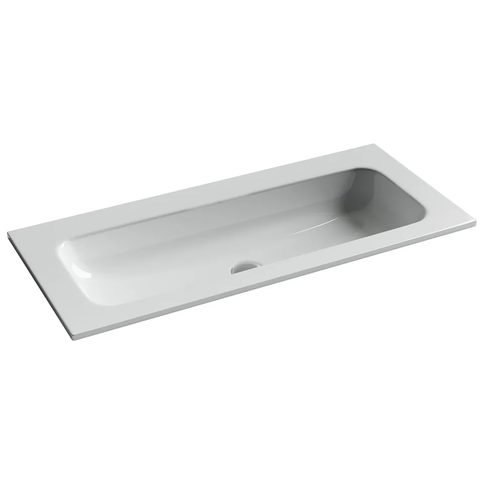 Раковина из сантехнического фарфора Ceramica Nova Грация (Grace) 101 см CN7013wx накладная цвет белый