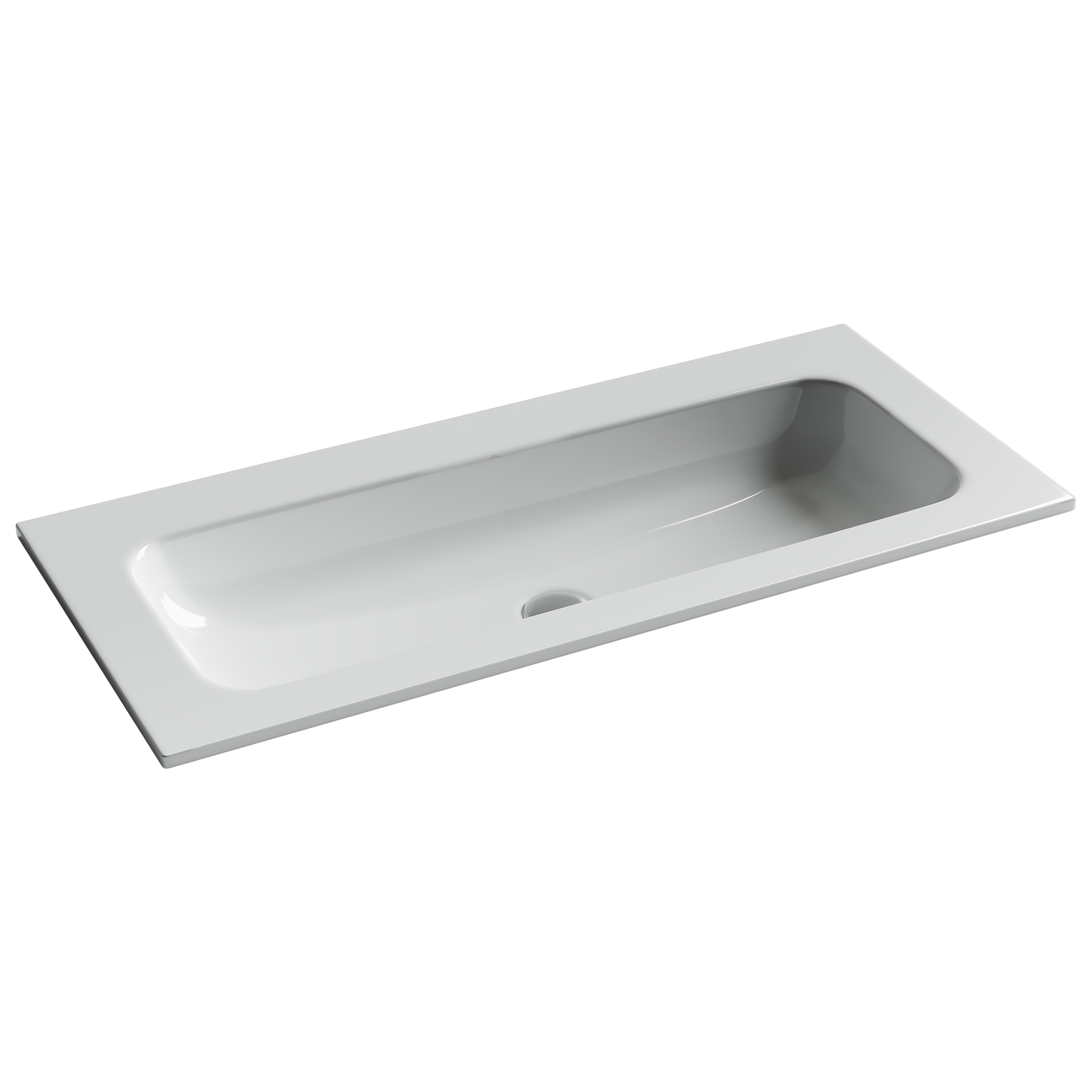 Раковина из сантехнического фарфора Ceramica Nova Грация (Grace) 101 см CN7013wx накладная цвет белый