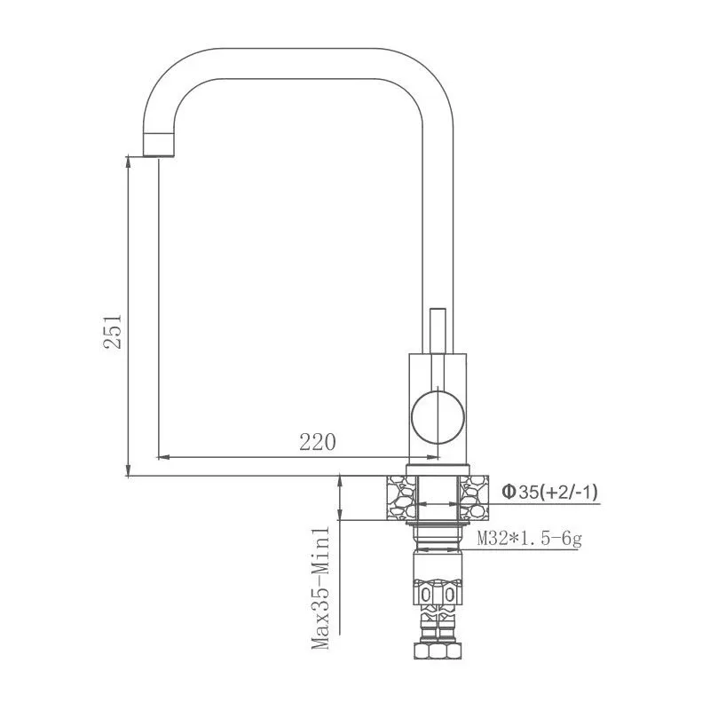 Смеситель Haiba HB71304-4 для кухни сталь матовая