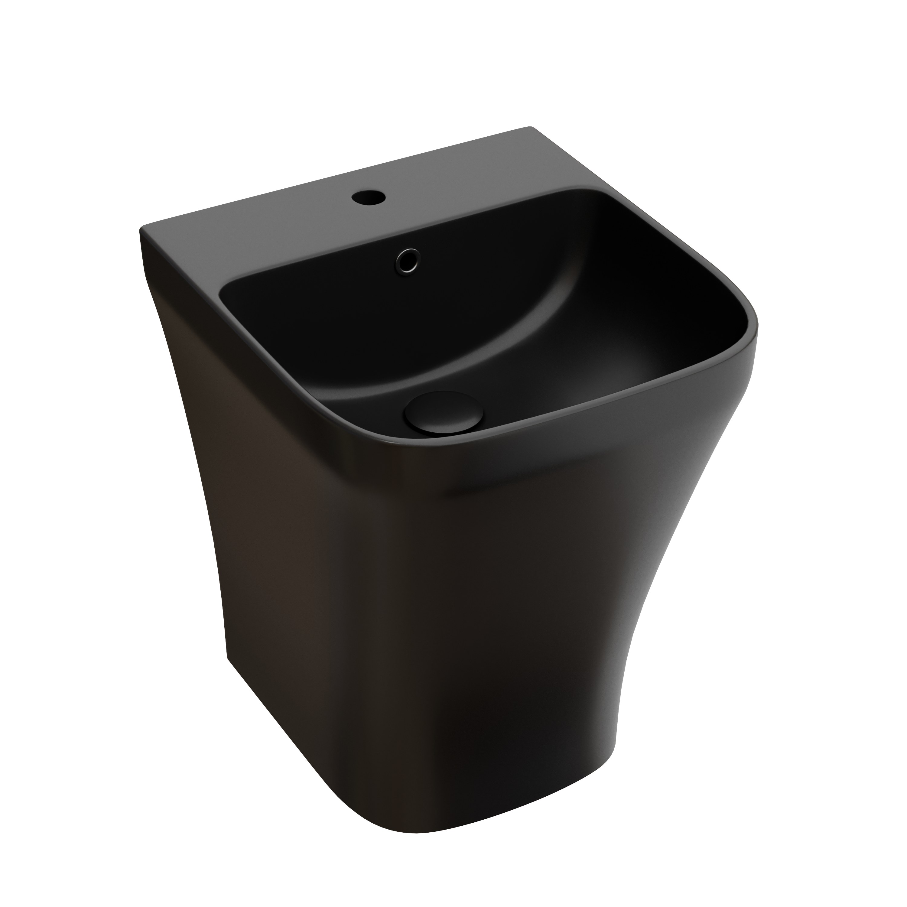 Раковина из сантехнического фарфора Ceramica Nova Дион (Dion) 37 см CN6067MB подвесная цвет черный матовый