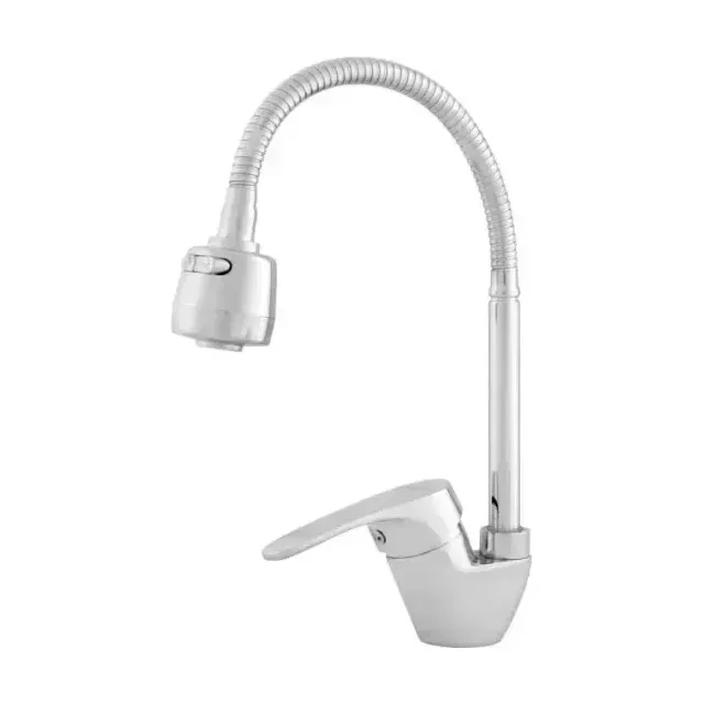 Смеситель Rusant RK330255-0 для кухни с гибким изливом хром